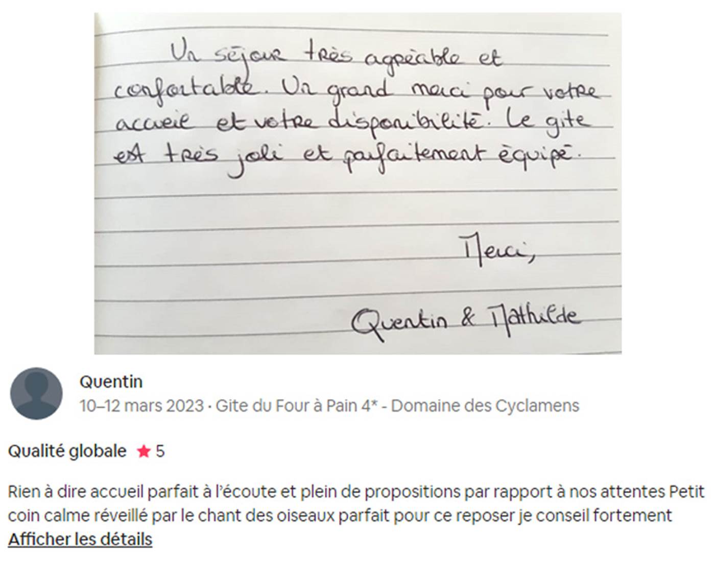 Avis Domaine des Cyclamens 2023