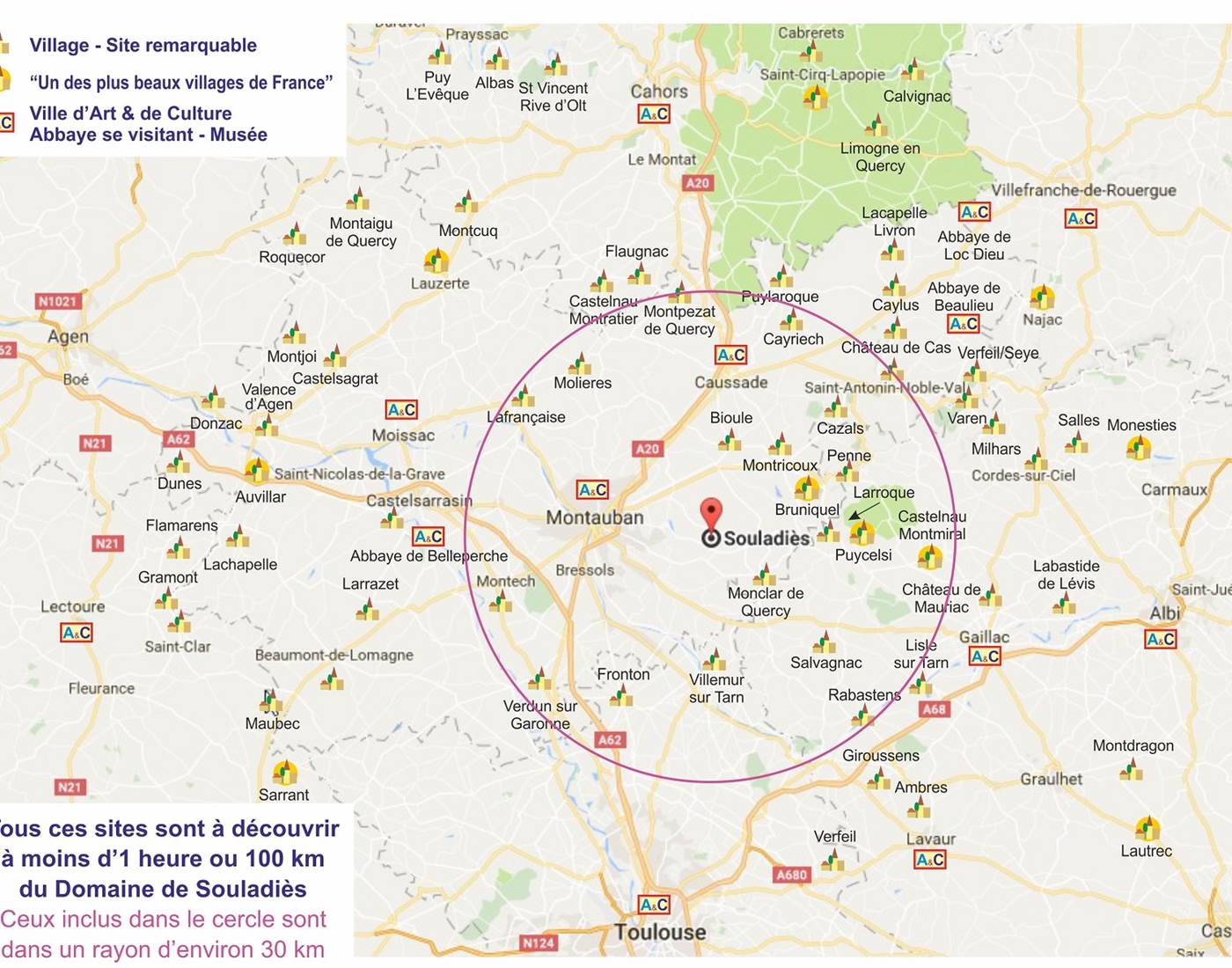 Carte touristique de notre département