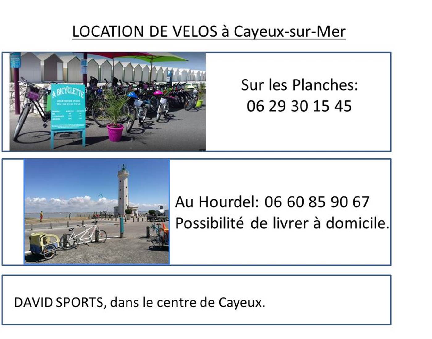 LOCATION DE VELOS à Cayeux-sur-Mer