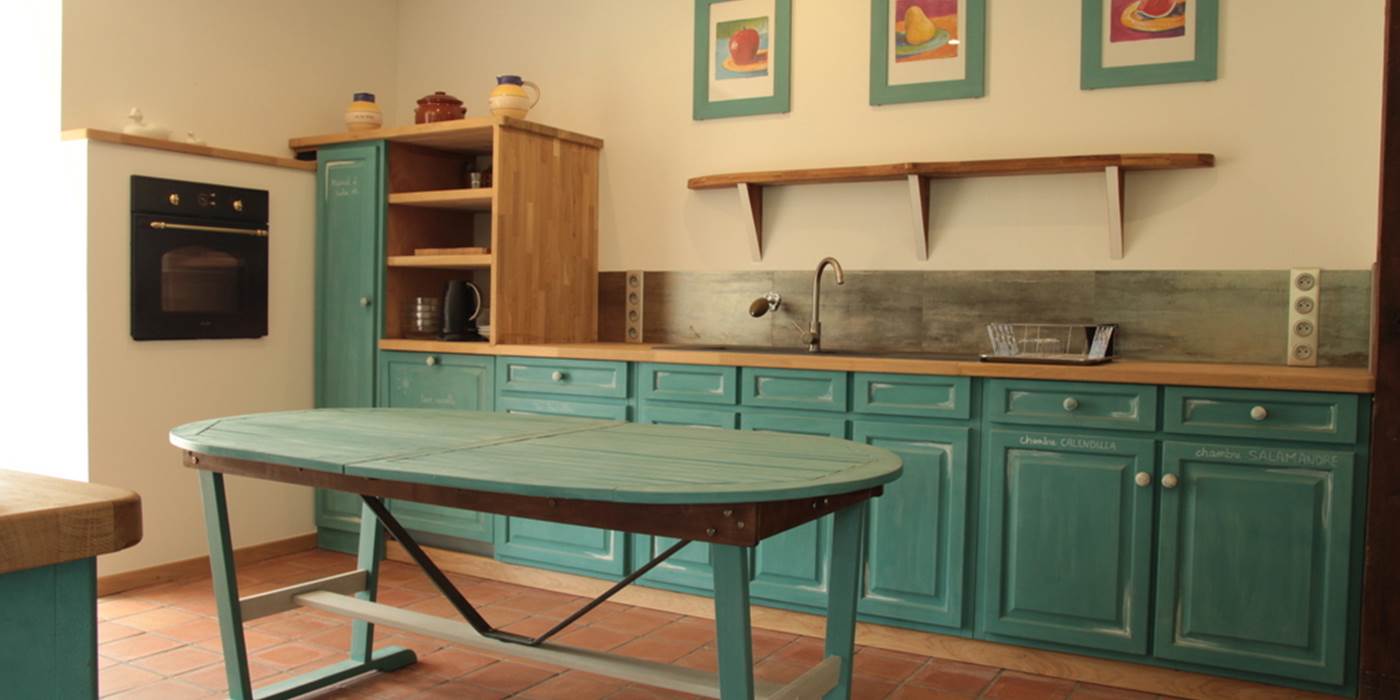 Cuisine vue depuis le salon/salle à manger