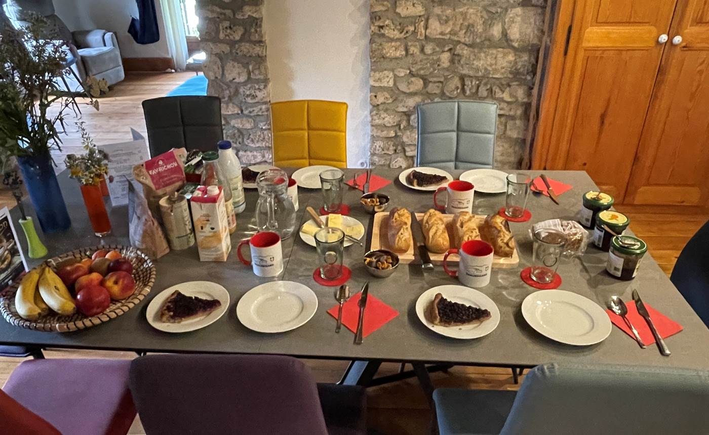 Exemple de petit déjeuner. (Non contractuel)