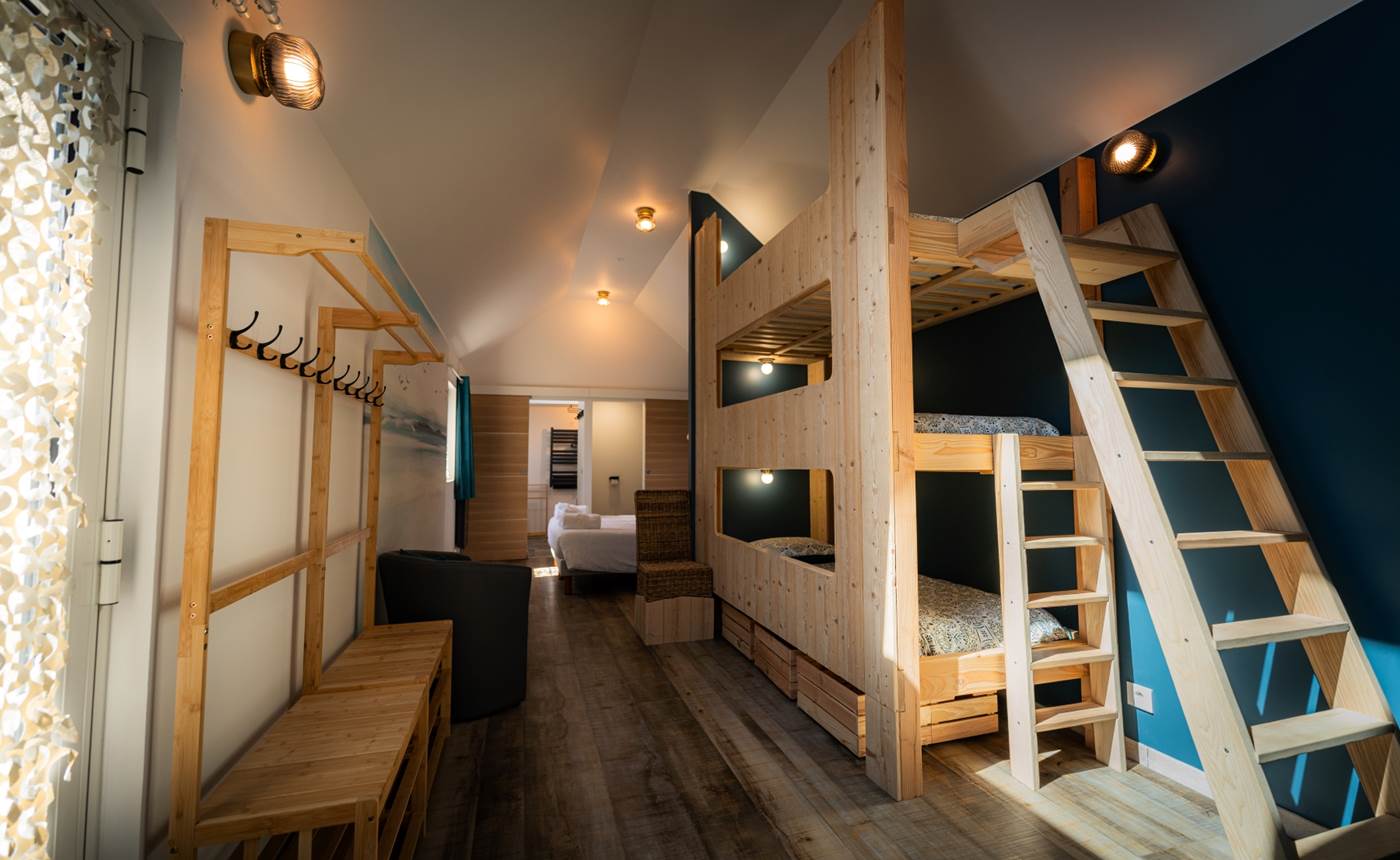 Chambre petite longère: le lit superposé