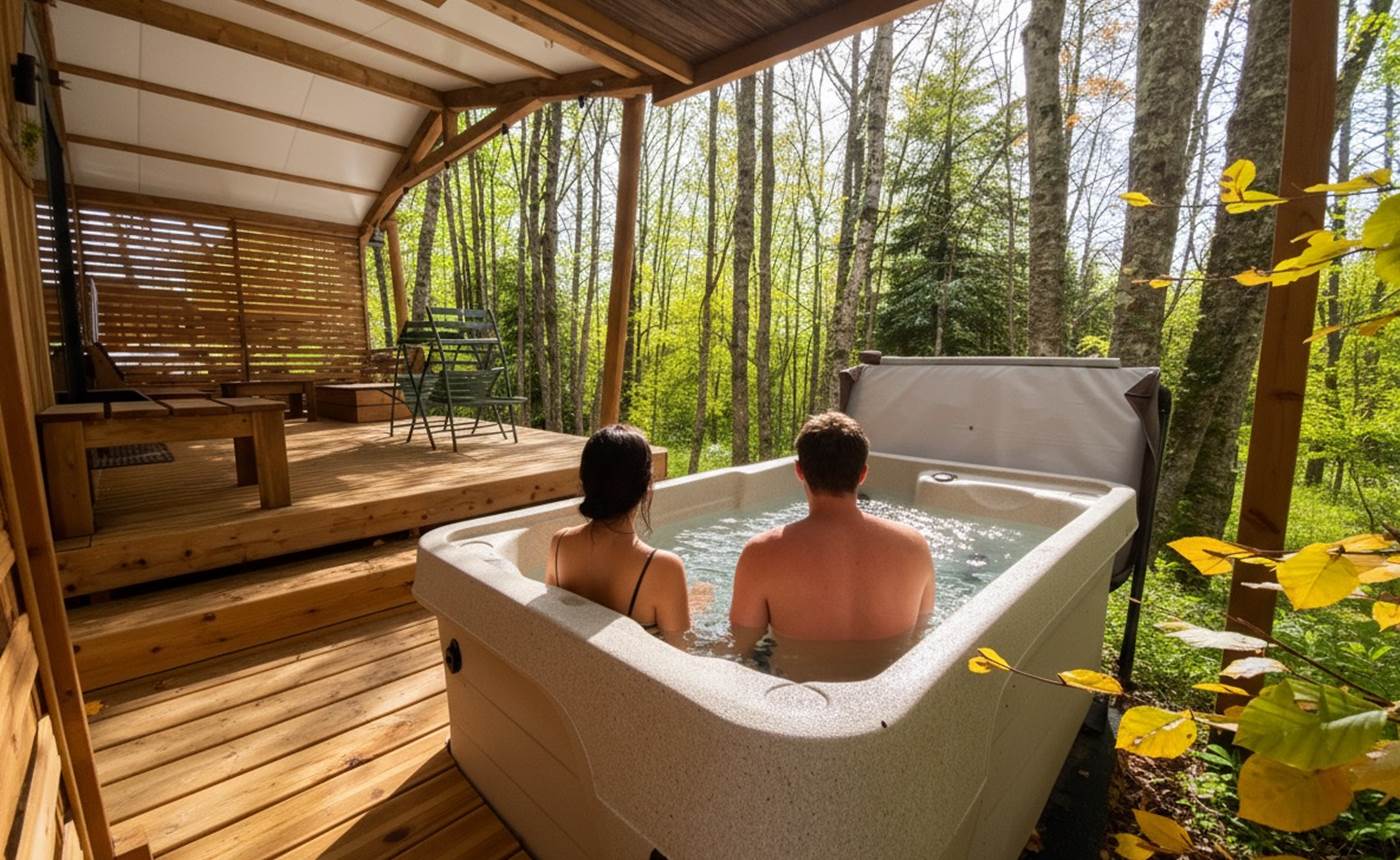 Spa privatif chauffé à 38°C