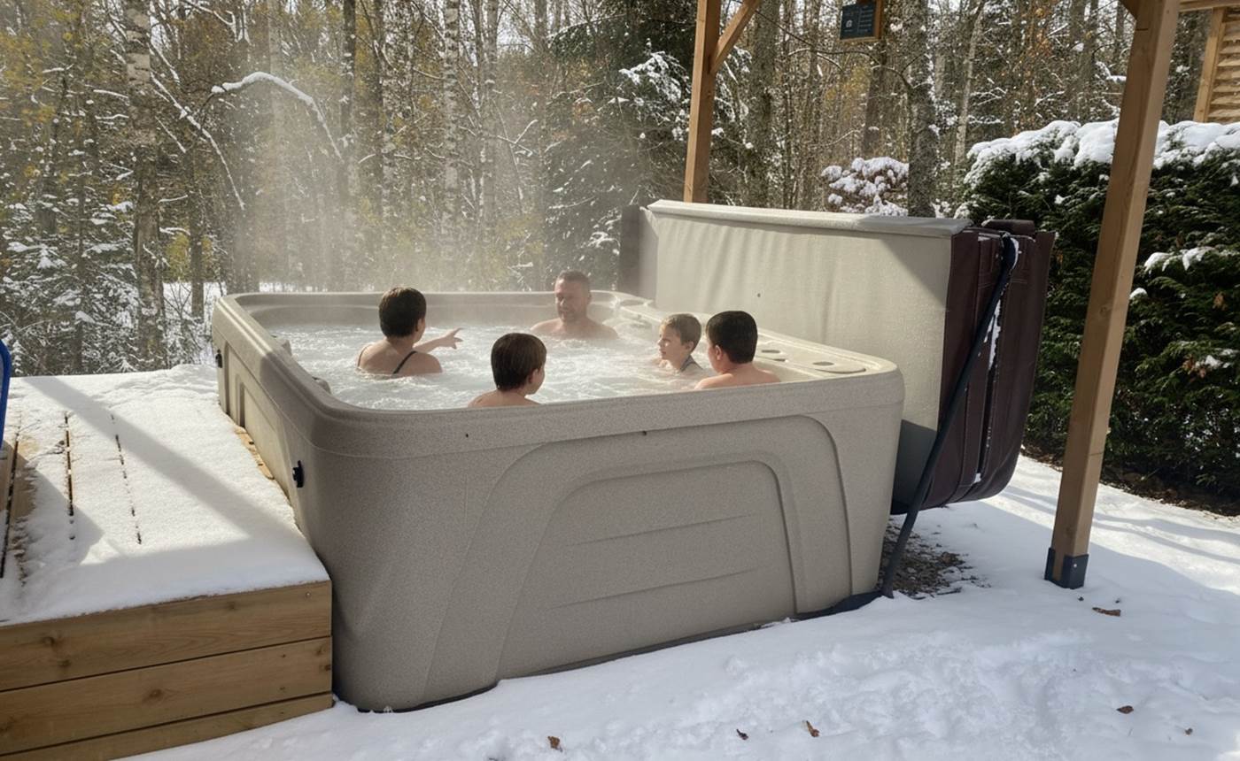 Spa privatif chauffé à 38°C