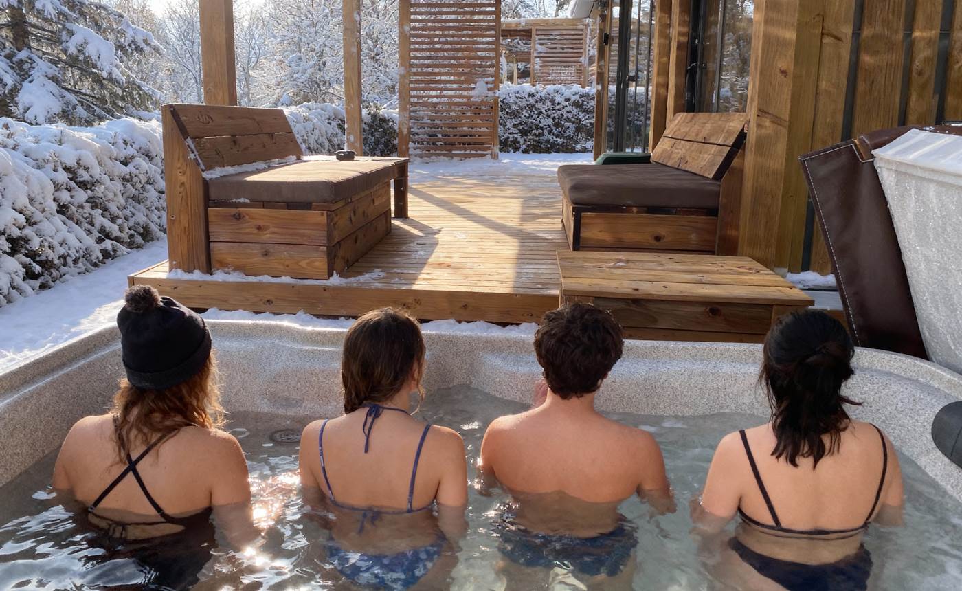 Spa privatif chauffé à 38°C