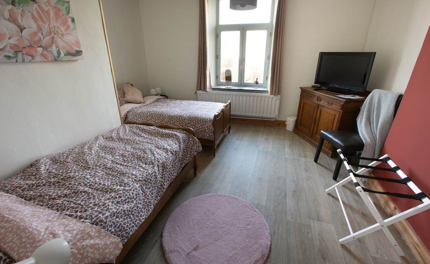 Chambre Rosière vue des 2 lits simples