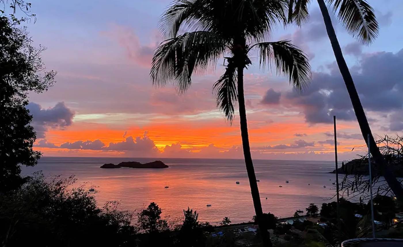 Coucher de soleil sur la Réserve Cousteau