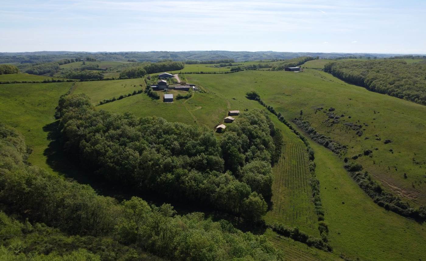 Vue aérienne ferme du Hitton