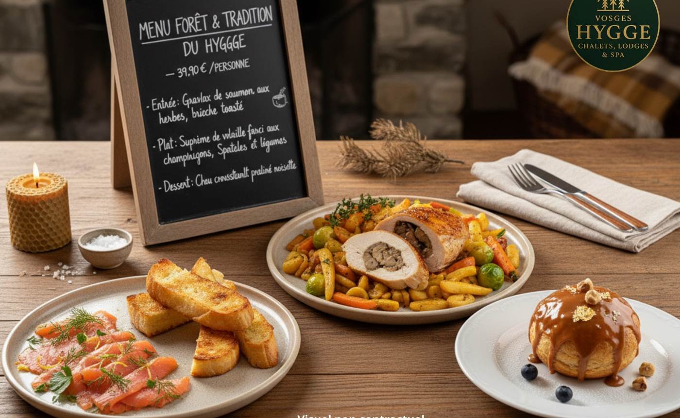 Menu Forêt & Tradition du Hygge (visuel non contractuel)