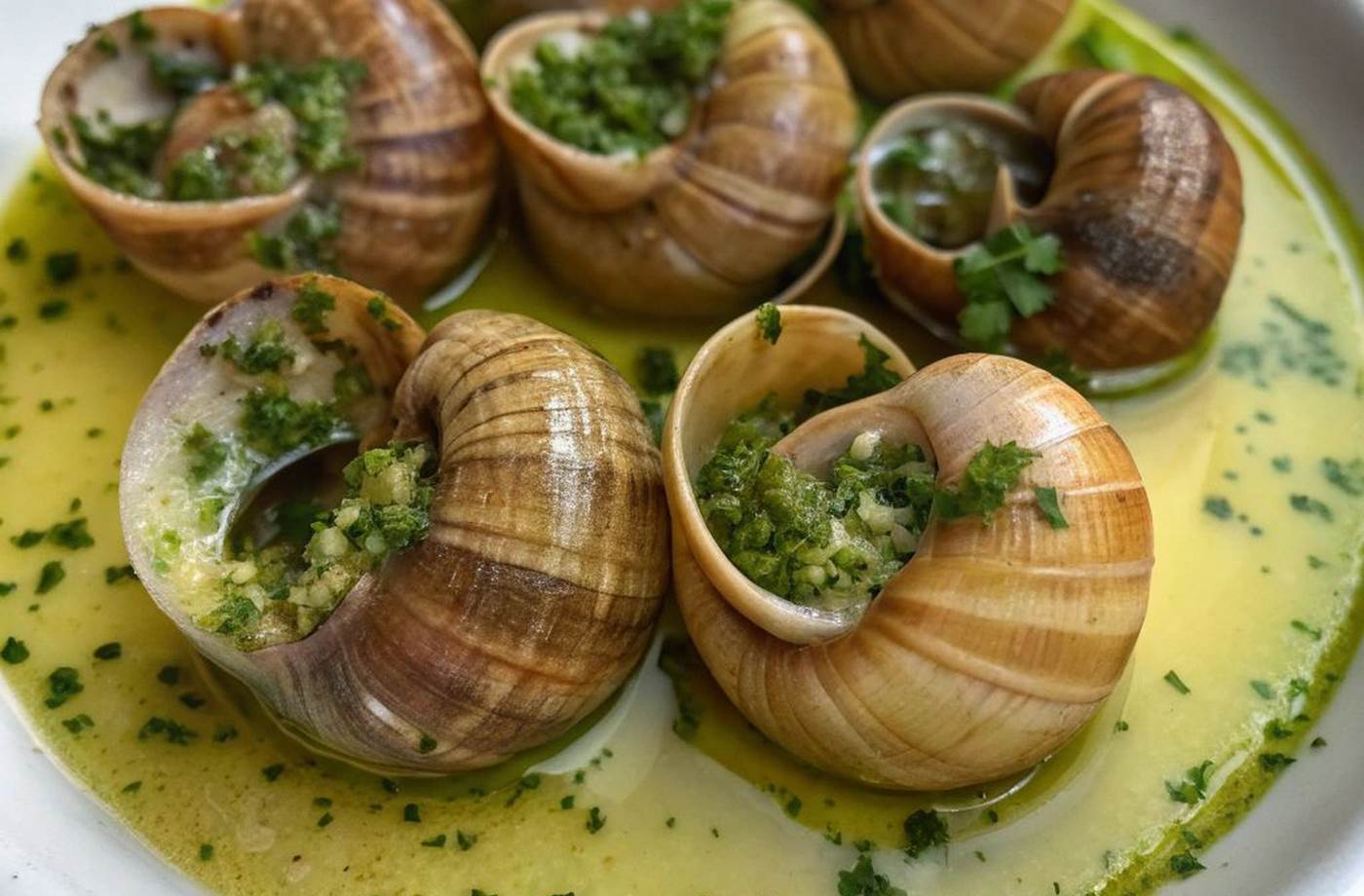 Les escargots au beurre persillé