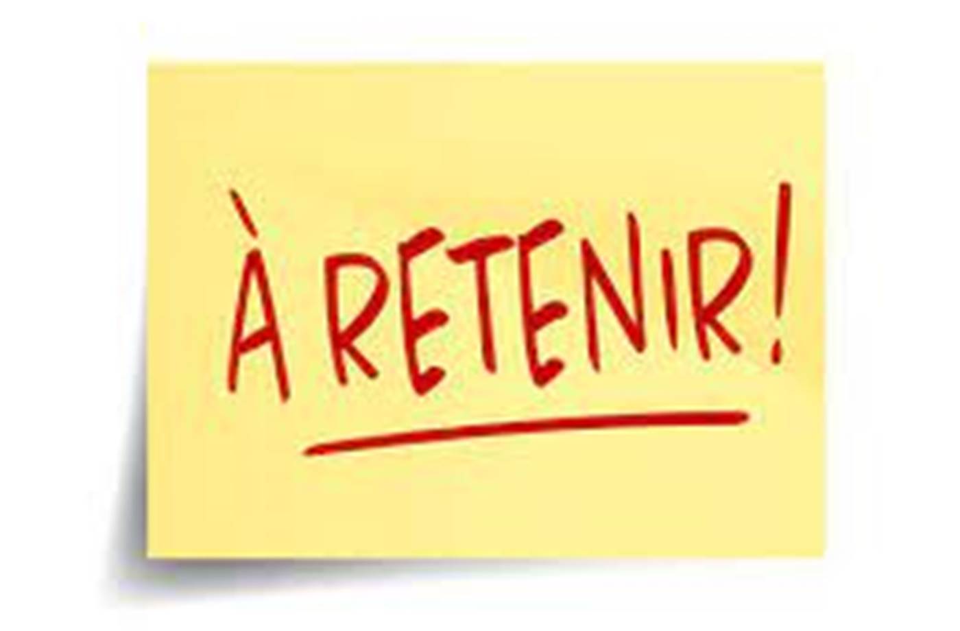 A retenir !