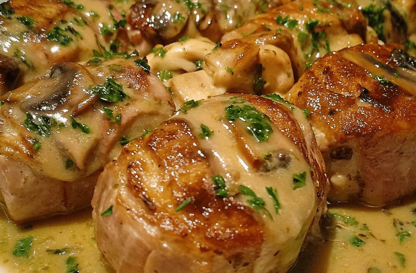 Les paupiettes de porc en sauce