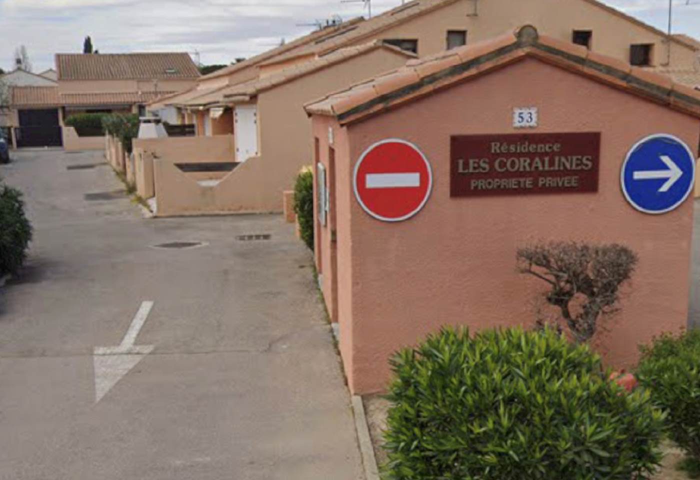 Entré et sortie du lotissement Coralines