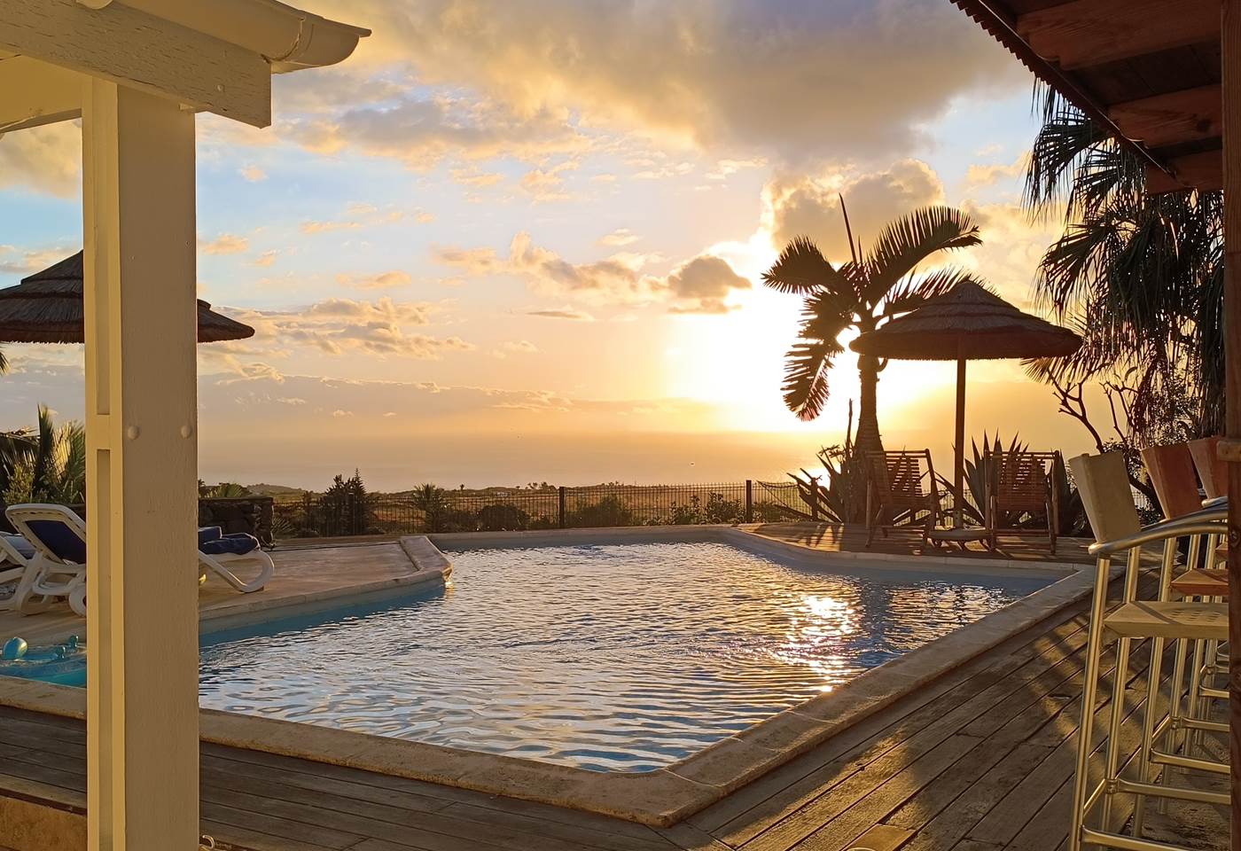 Superbe vue coucher de soleil depuis la suite parentale