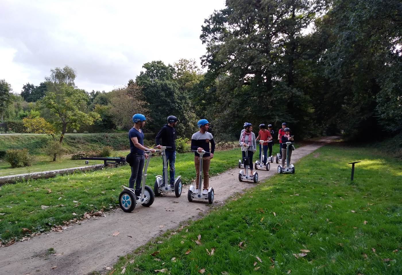 Balade gyropode Hédé . Pause écluse pêcherie . 09/2018