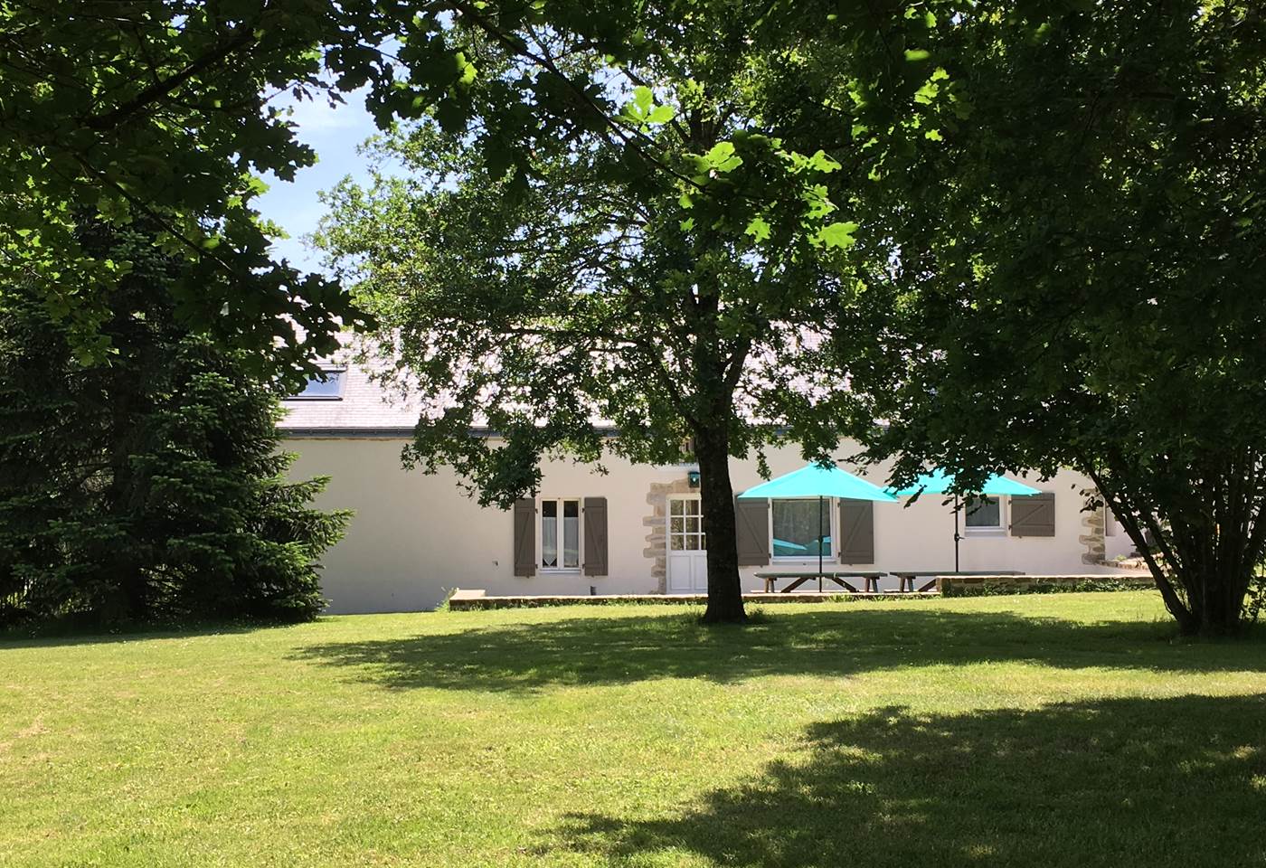 Longère 15 pers - vue jardin privatif 1600 m²