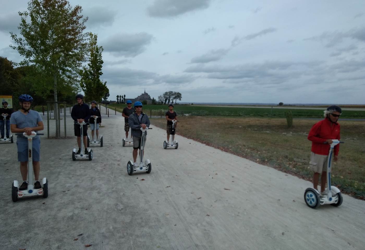 Balade gyropode Mont Saint Michel, chemin caserne.09/2018