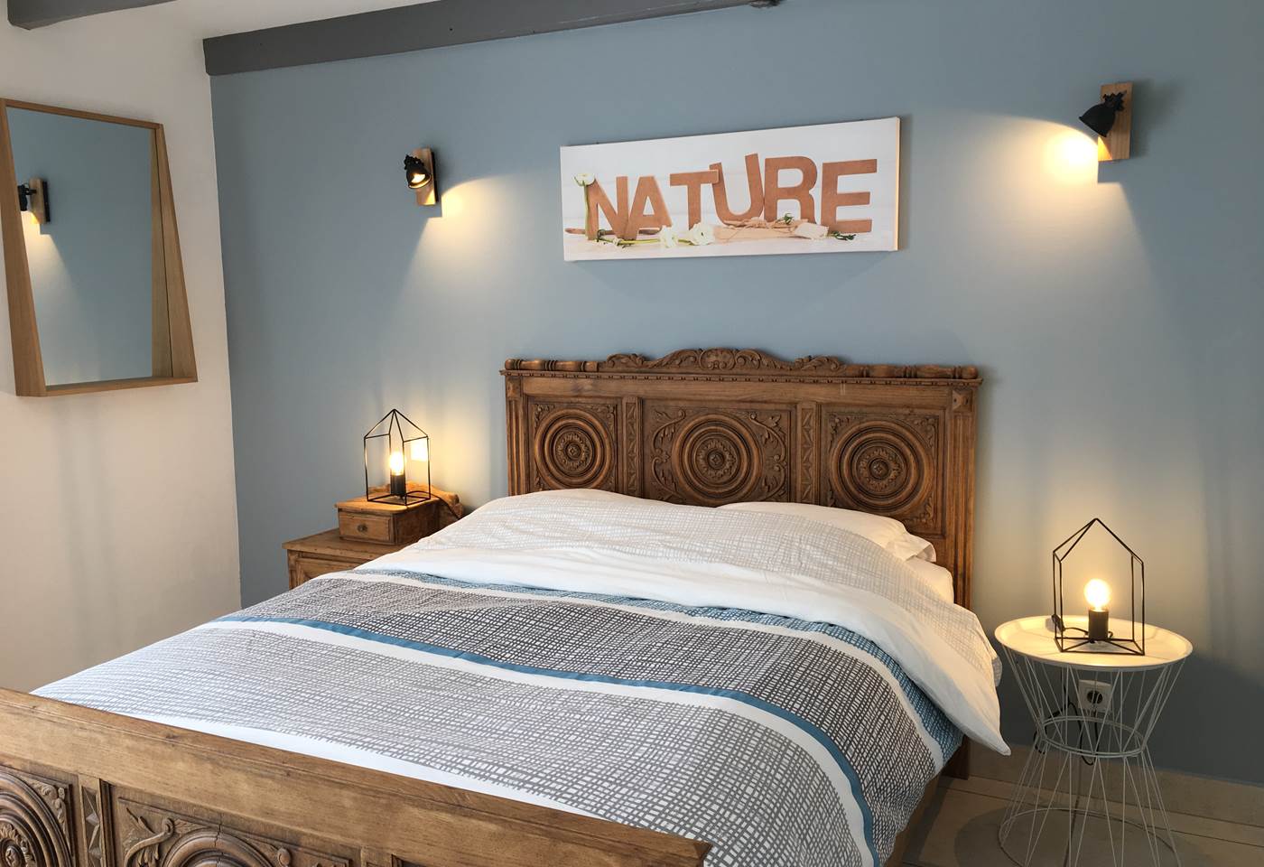 Chambre #1 RDC - 15 m², 2 lits, 3 personnes