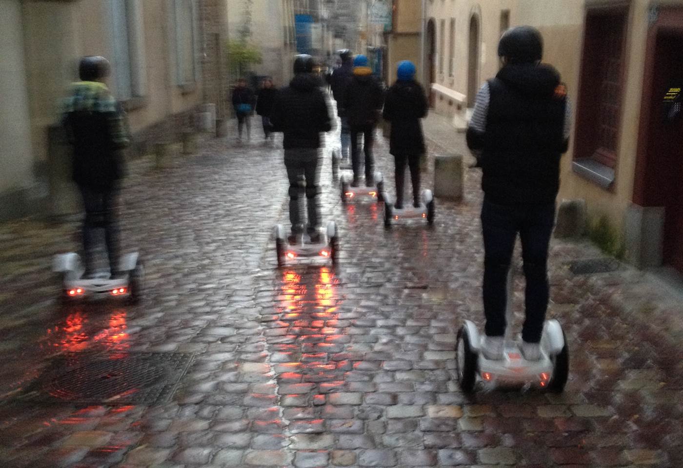 Equipe de pilotes , rue Saint Melaine. Dimanche 12 nov 2017