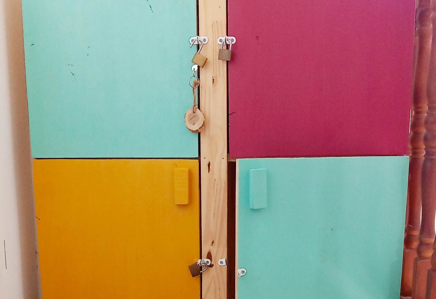 Les casiers des dortoirs