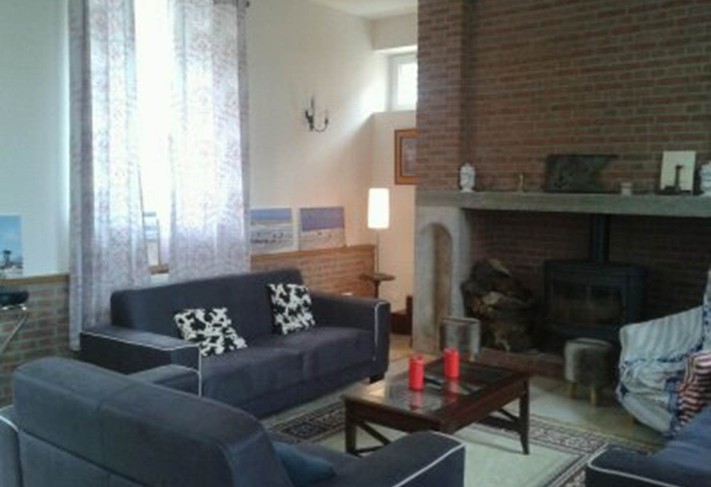 Séjour et poêle à bois