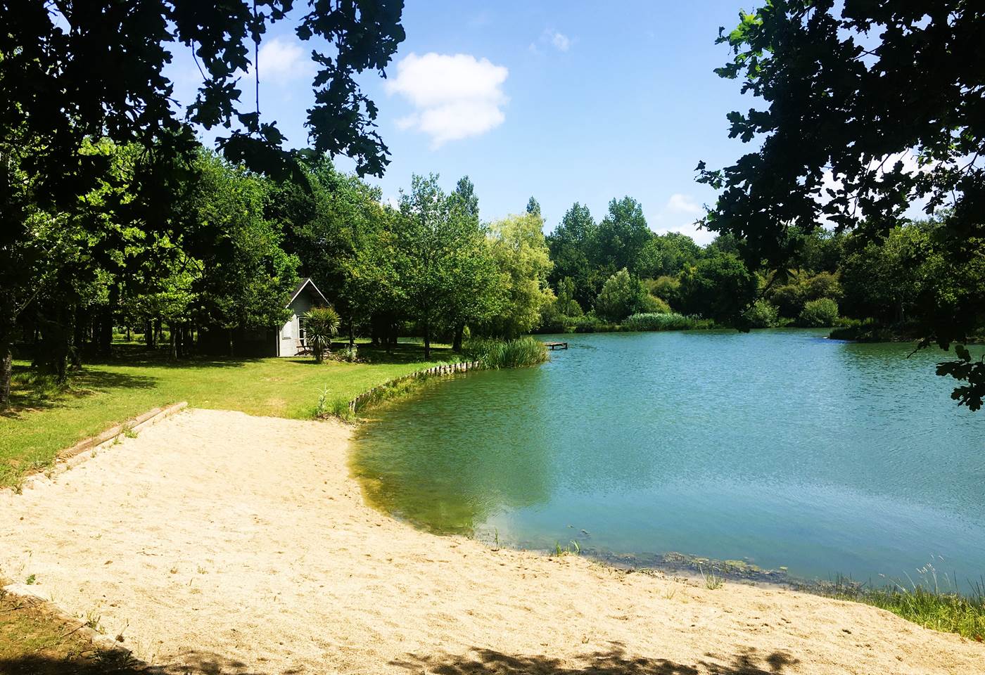 Etang, côté plage