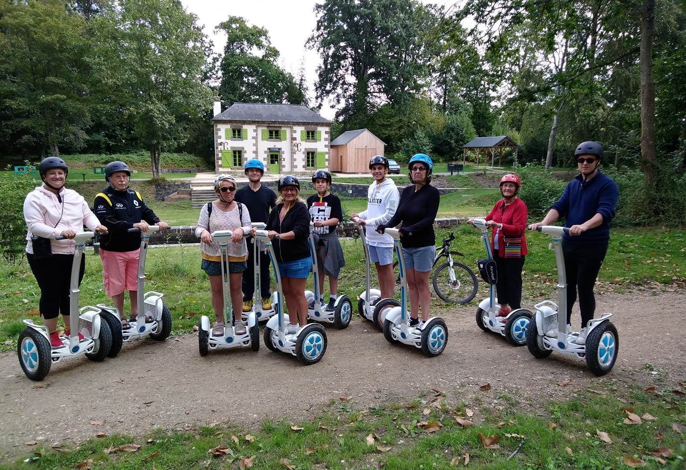Balade gyropode Hédé , équipe écluse pêcherie.08/2018