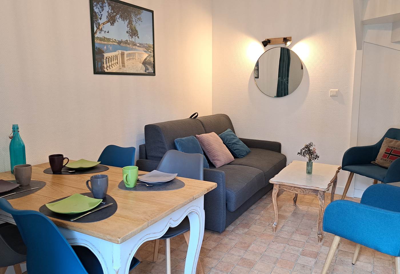 Dinard Clos de la Fontaine N°4 salon avec canapé lit