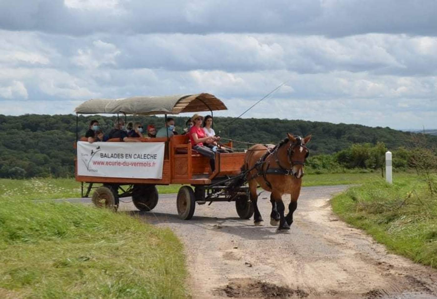 Grande calèche bâchée