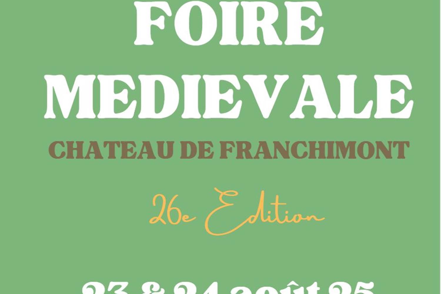 Foire médiévale au Château de Franchimont
