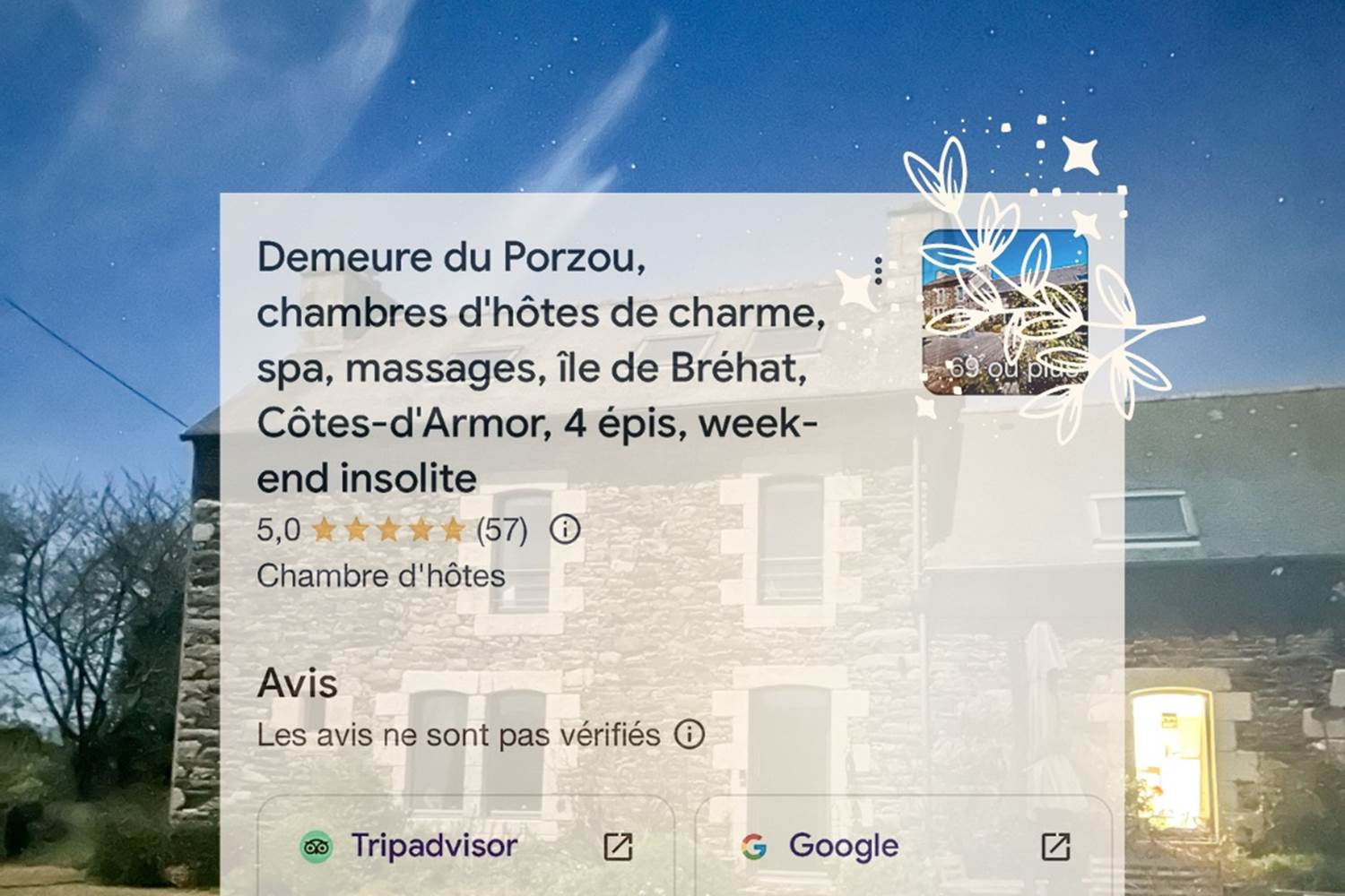 avis Google Demeure du Porzou