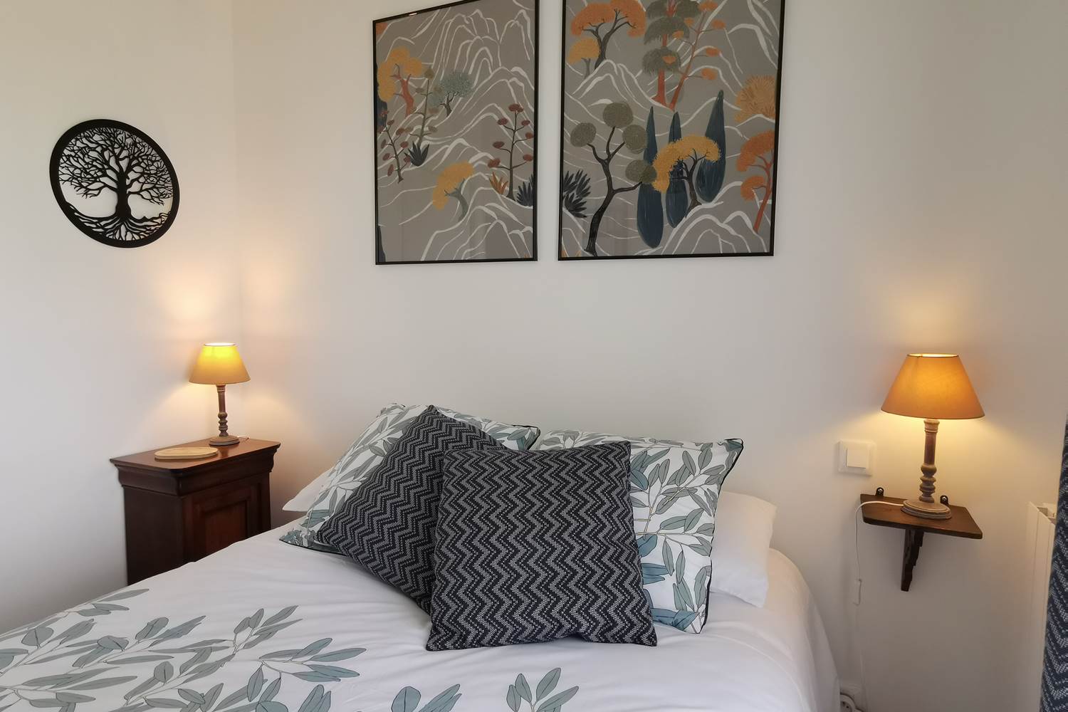 Détail décoration, chambre d'hôtes Chêne rouge, moulin de La Retardière, Orvault proche Nantes, Sautron, Treillières