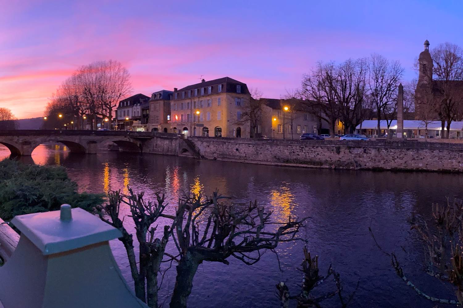 Figeac depuis la terrasse de l'Hôtel des Bains