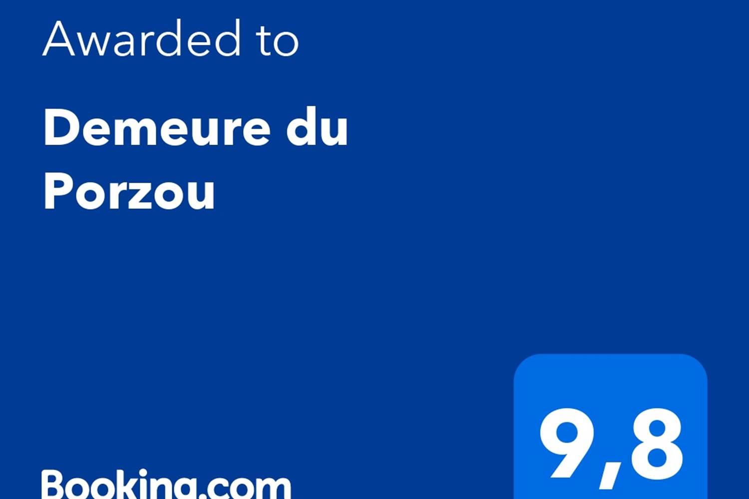 award Booking Demeure du Porzou