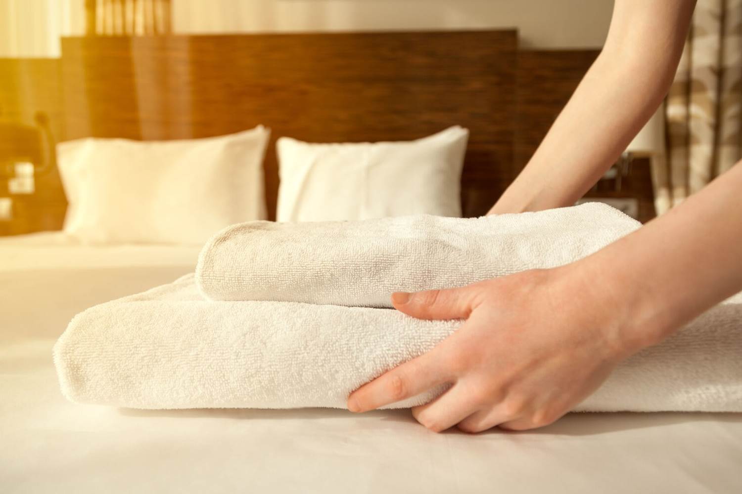 Le linge de maison fourni et les lits faits