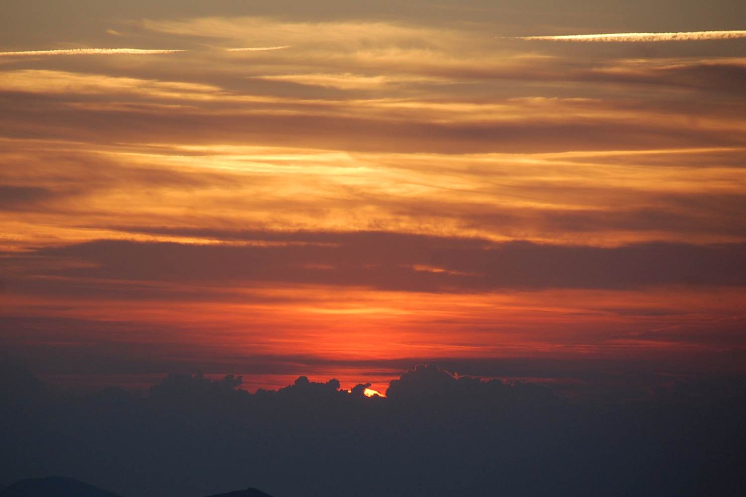 Coucher de soleil dans Les Alpes de Haute Provence