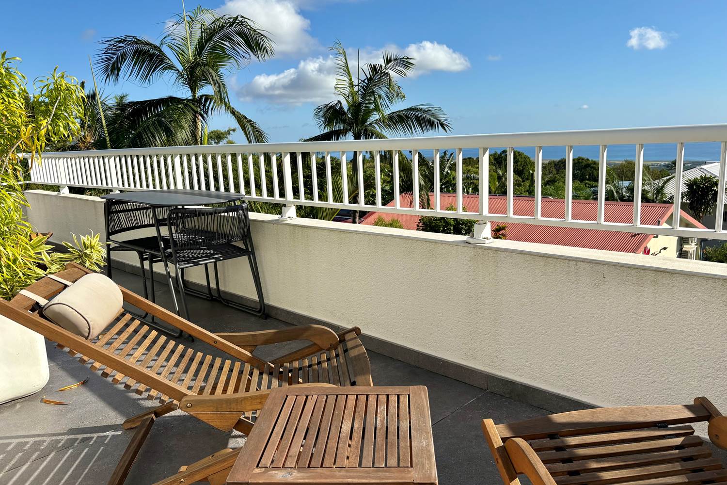 Bain de soleil terrasse privative vue ocean