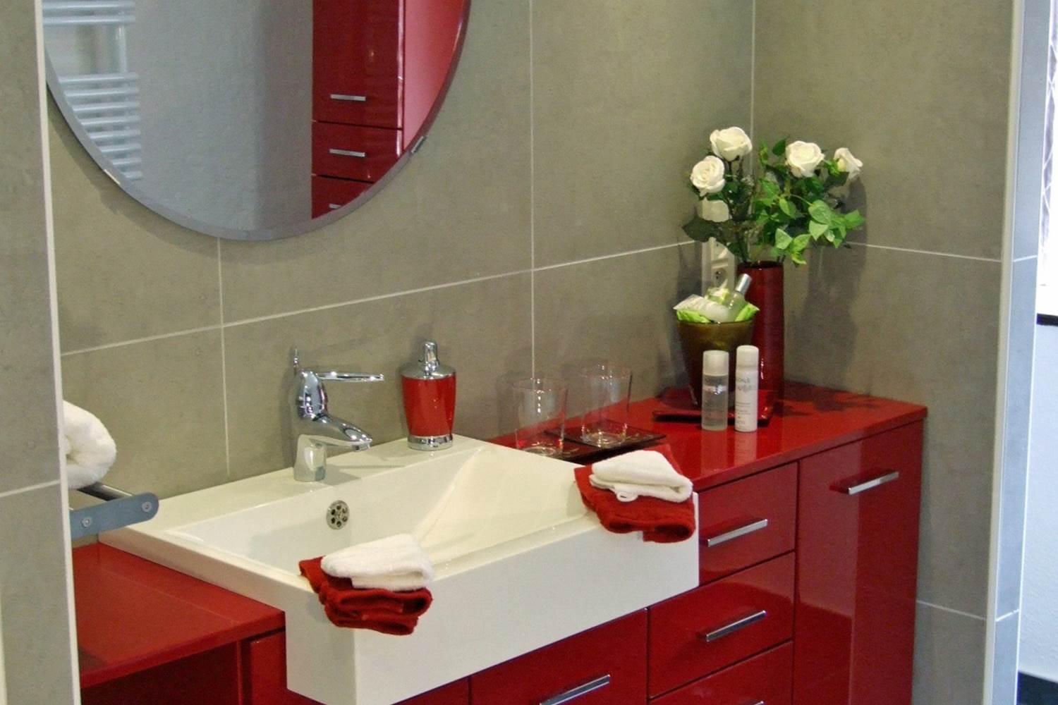 La salle d'eau de la chambre Cannelle