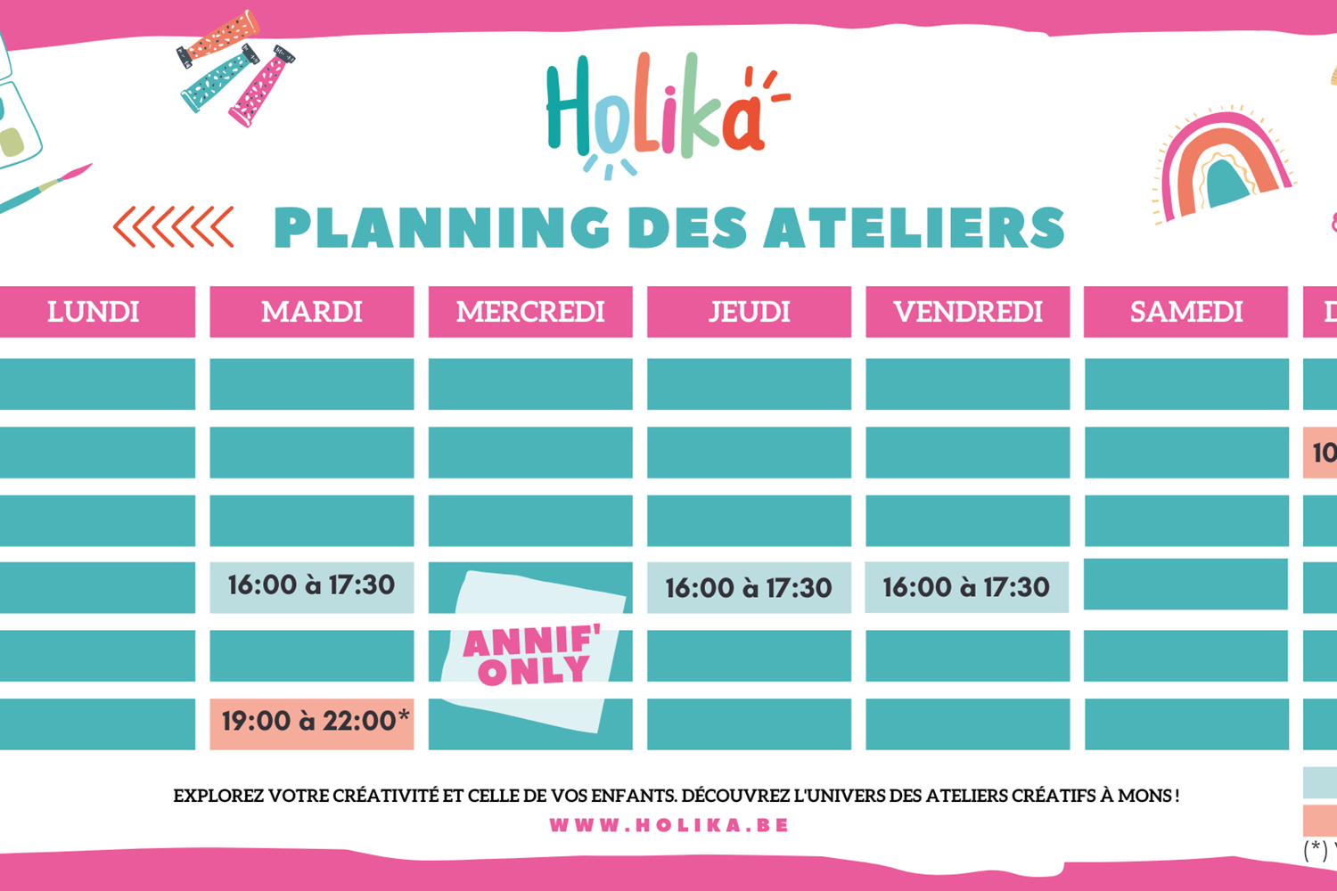 Nouvel Horaire Holika
