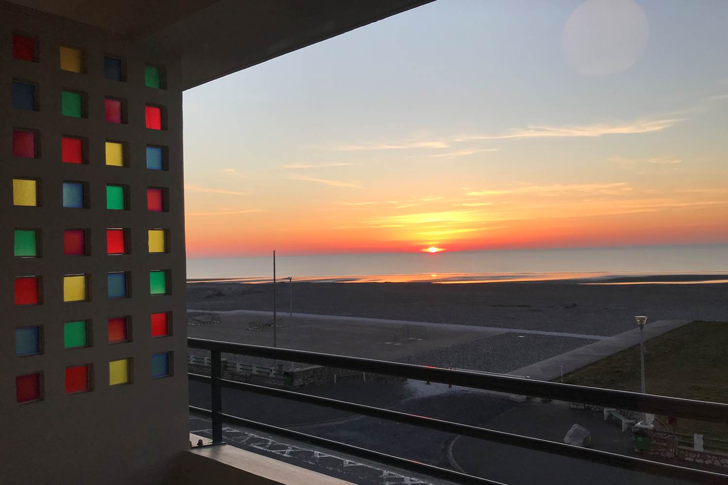 coucher du soleil vu du balcon