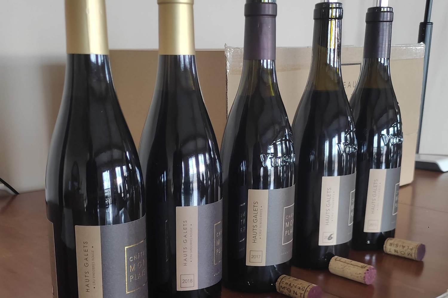 Vertical Hauts Galets cru Vinsobres vintages 2015 to 2019