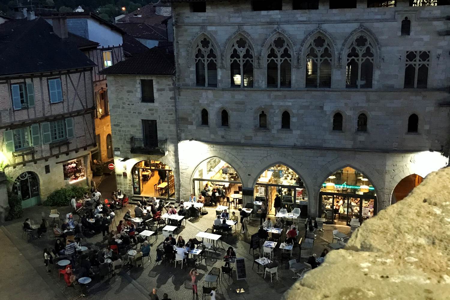 Place Champollion by night