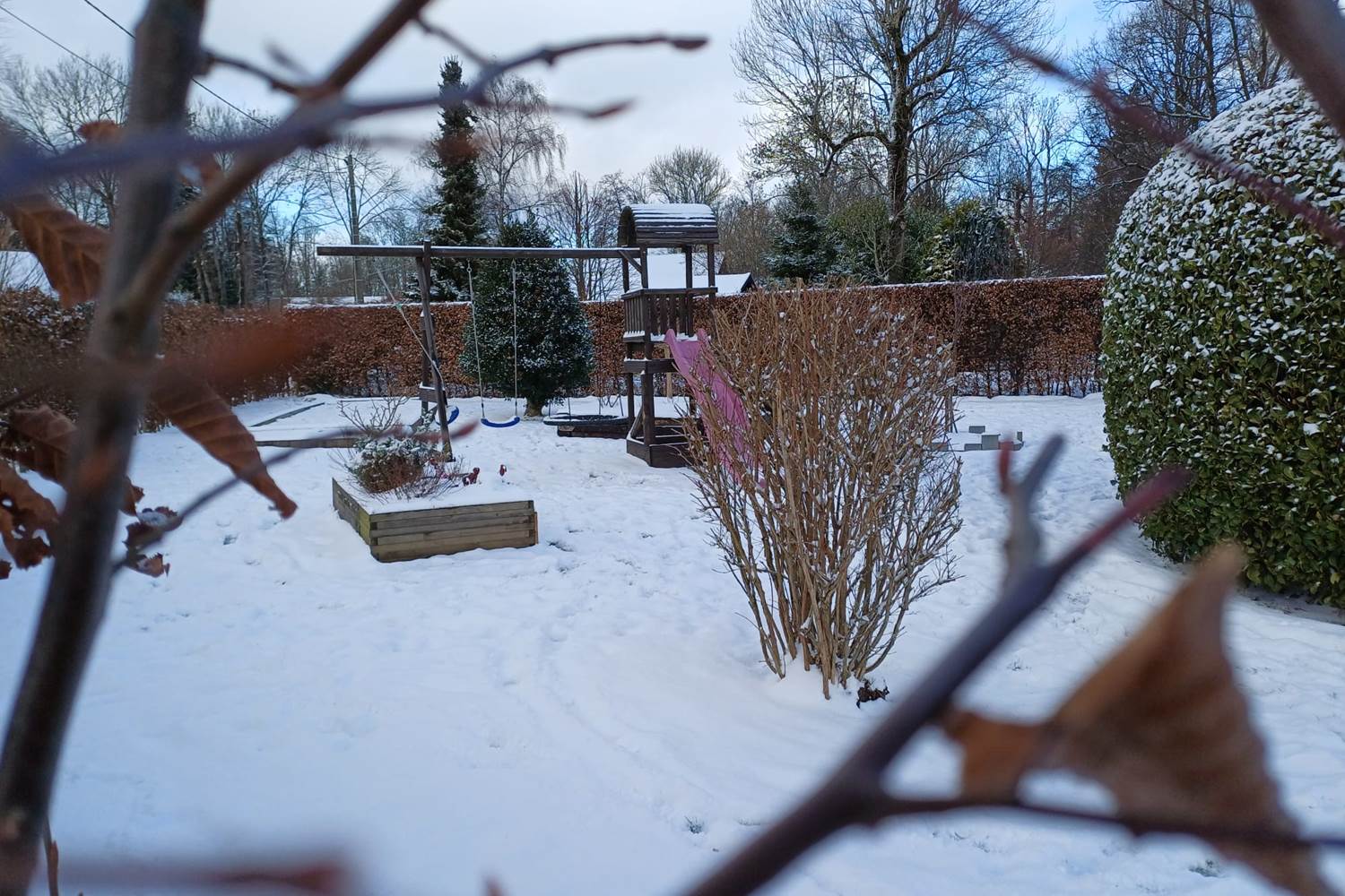 L'air de jeux sous la neige