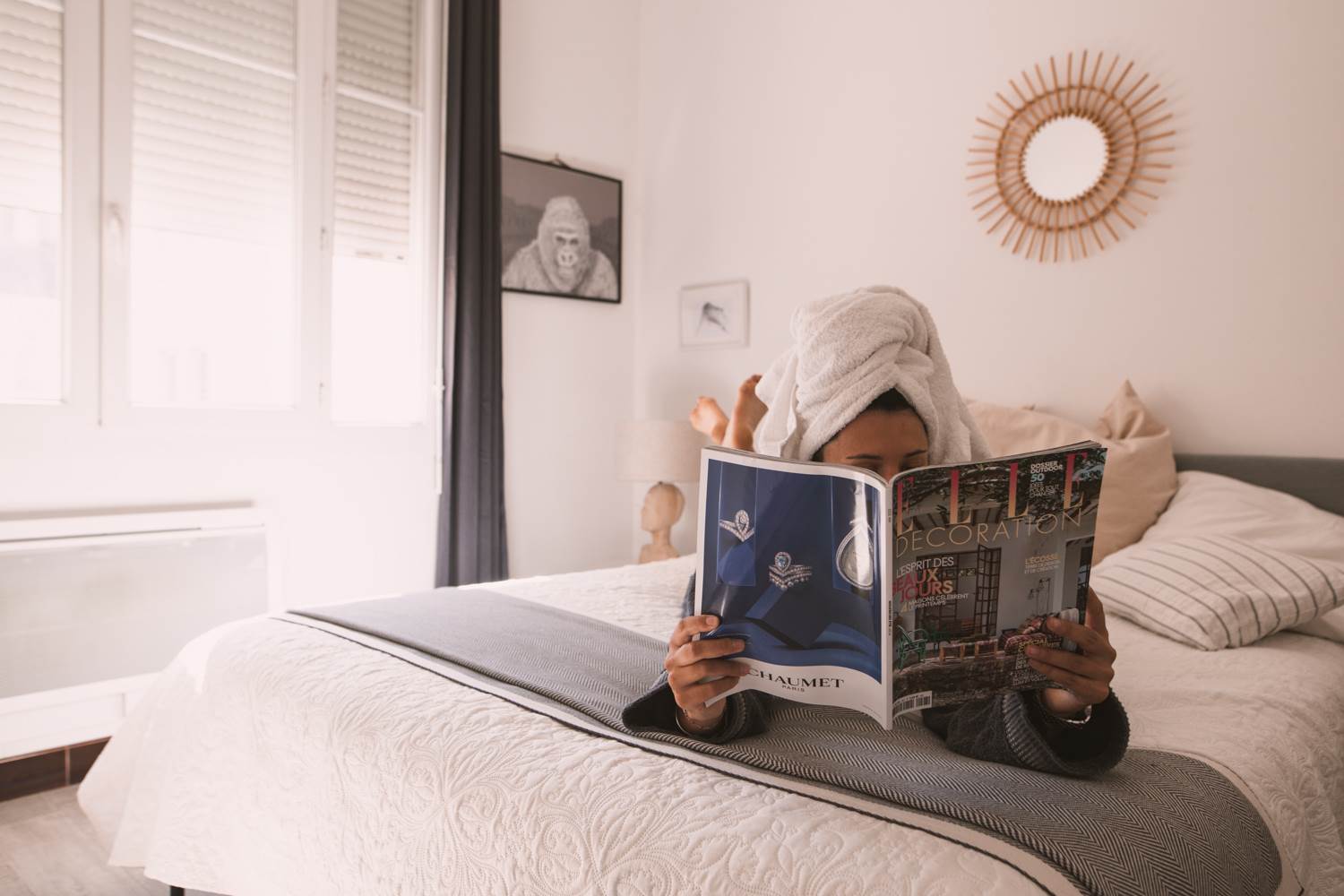 now relaxing in the gorilla bedroom