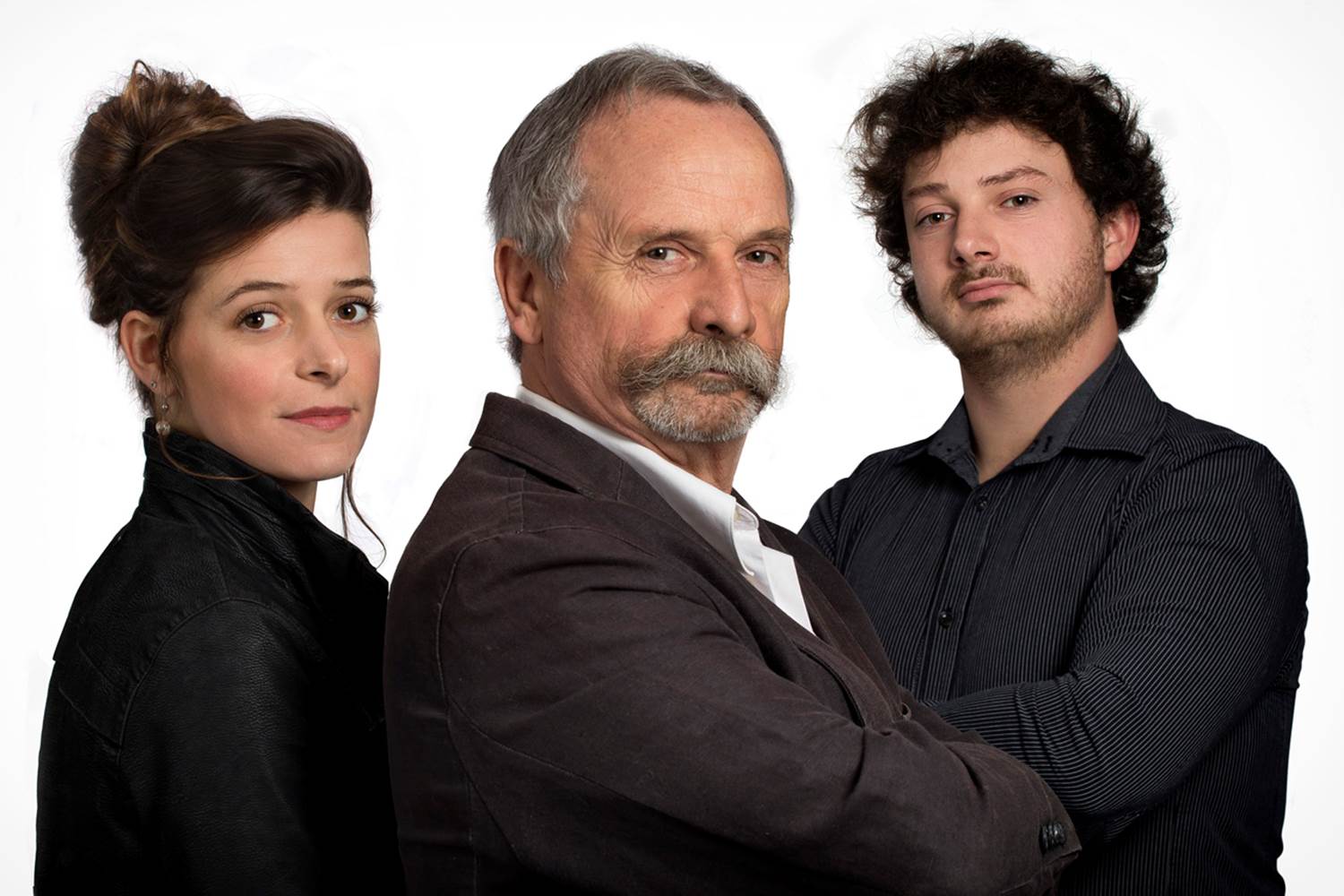 Alain, Clémentine et Bastien Baud
