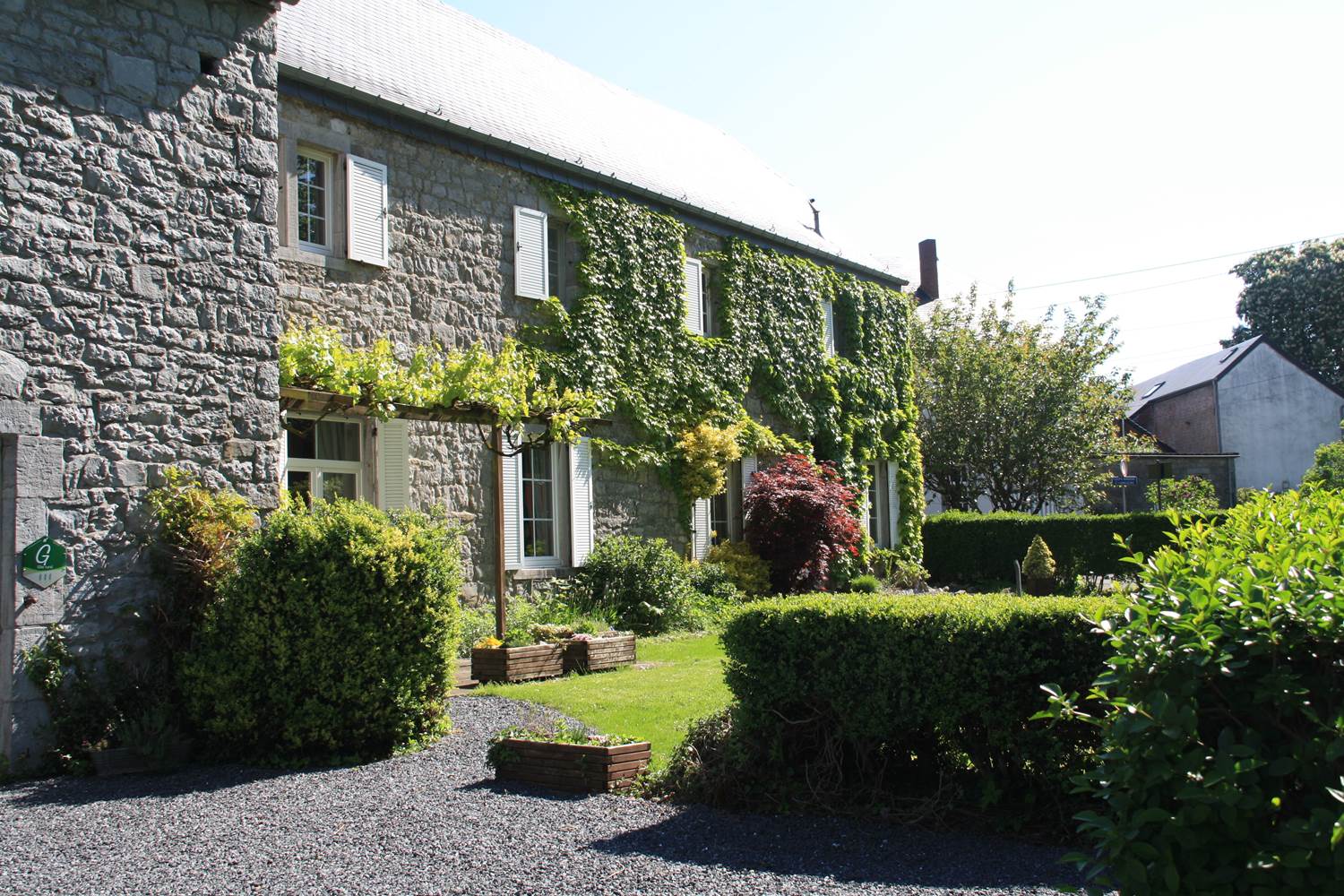 Avant : la haie en buis