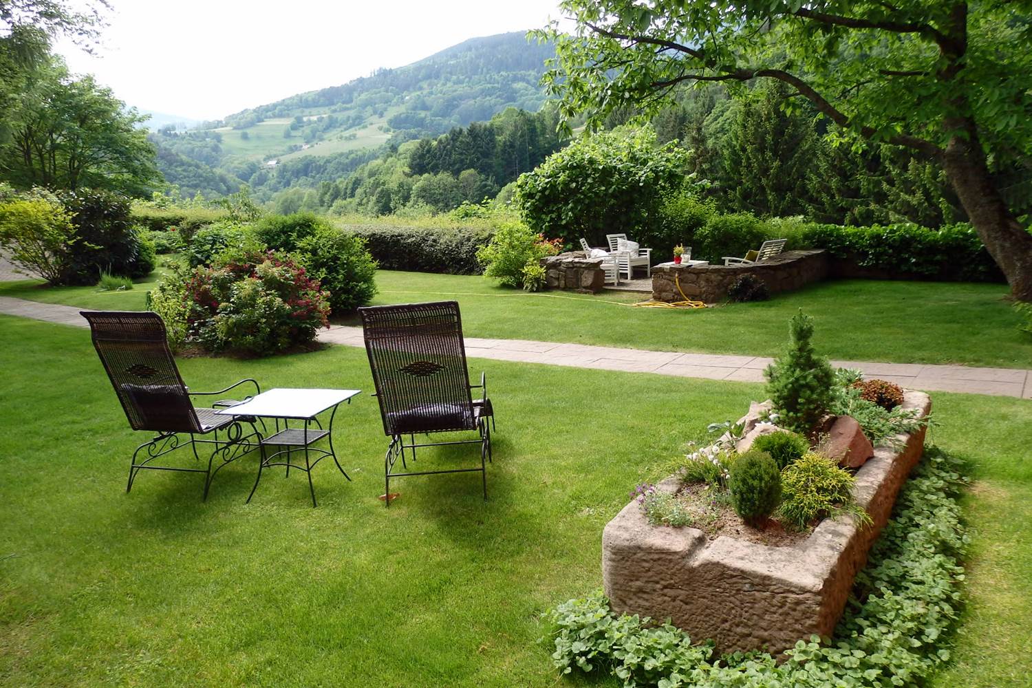 La vue depuis le jardin