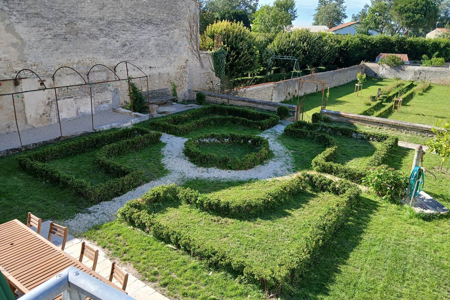 Les jardins : jardin haut et jardin bas