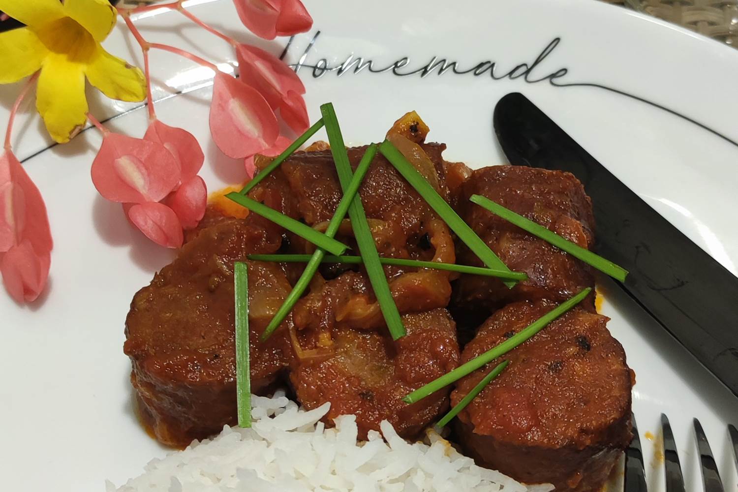 Rougail au saucisse de Salazie