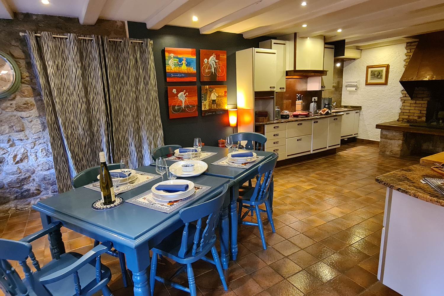 La cuisine du gîte le Châtaignier